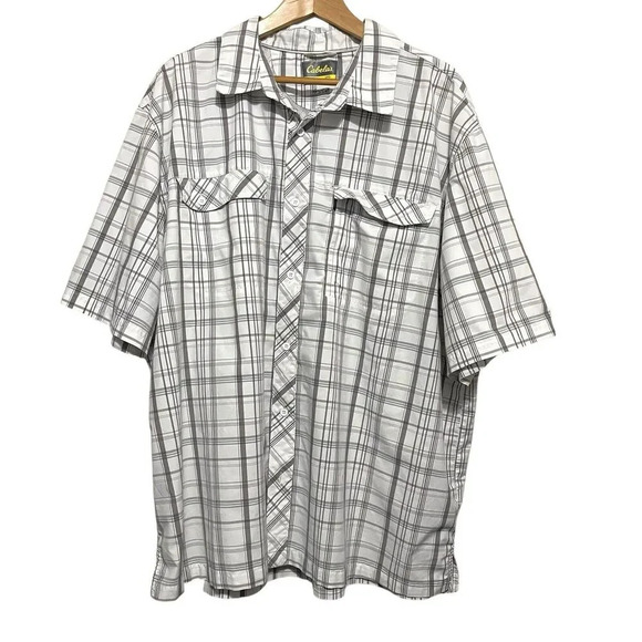 Cabelas Coolmax Vented Short Sleeve Button Down Shirt Size 2XL Fishing - Picture 6 of 6